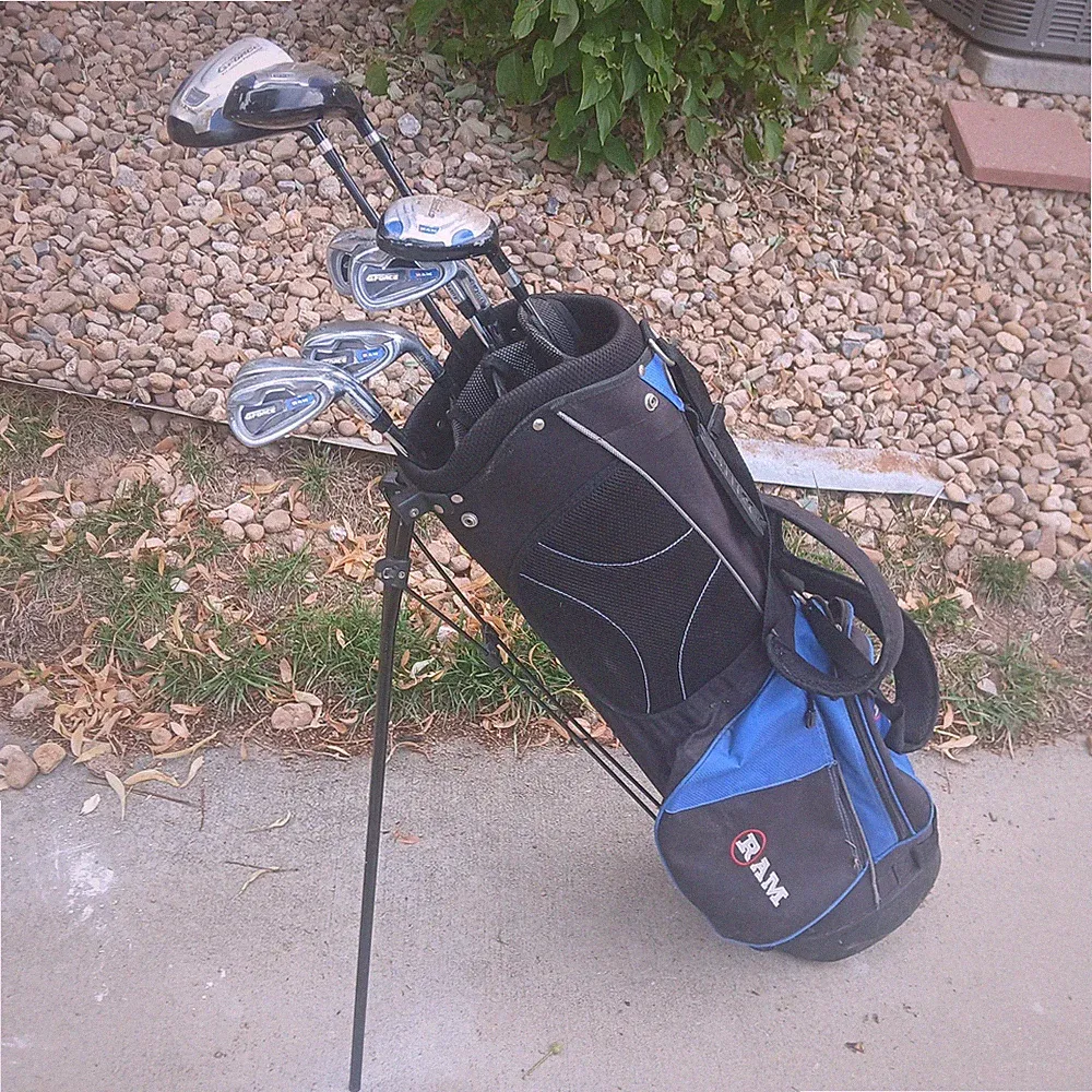 RAM G Force Golf Set Stand Bag RH Mid Firm Graphite H4 5 6 7 8 9 & Driver 3 Wood