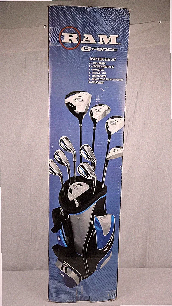 Ram GForce Men's Complete Set Driver, 3 & 5 Woods, 1 Hybrid, 6-PW Irons & Putter
