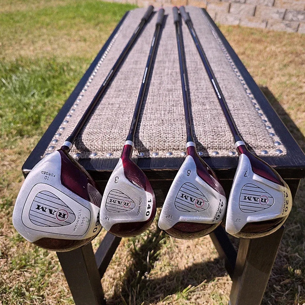 RAM Golf Clubs Set of 4 | 460 Driver, 5 Wood, 7 Wood, 3 Hybrid | Graphite