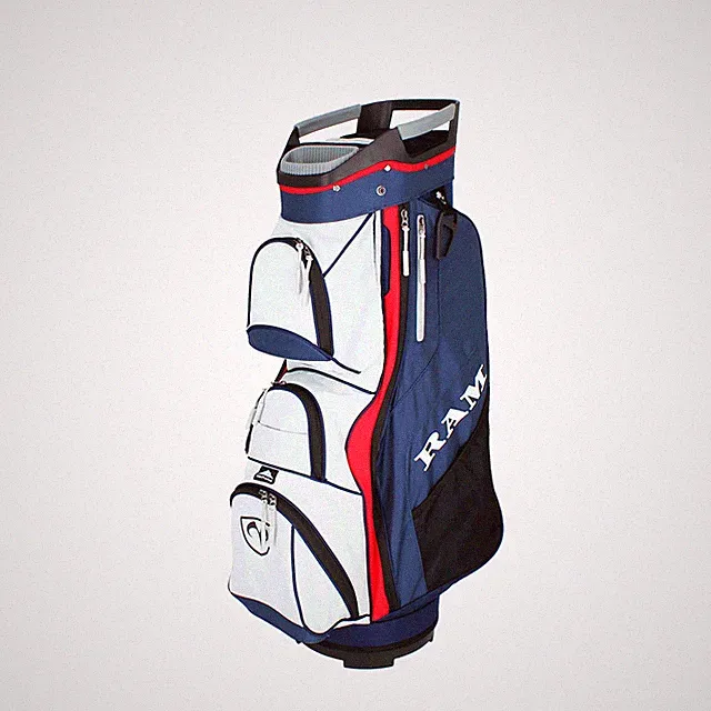 Ram Golf Deluxe Cart Bag with 14 Full Length Dividers and Putter Hole