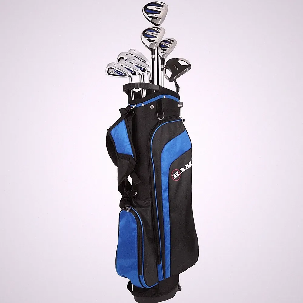 Ram Golf EZ3 Mens -1" Shorter Golf Clubs Set w/ Stand Bag- Graphite/Steel Shafts