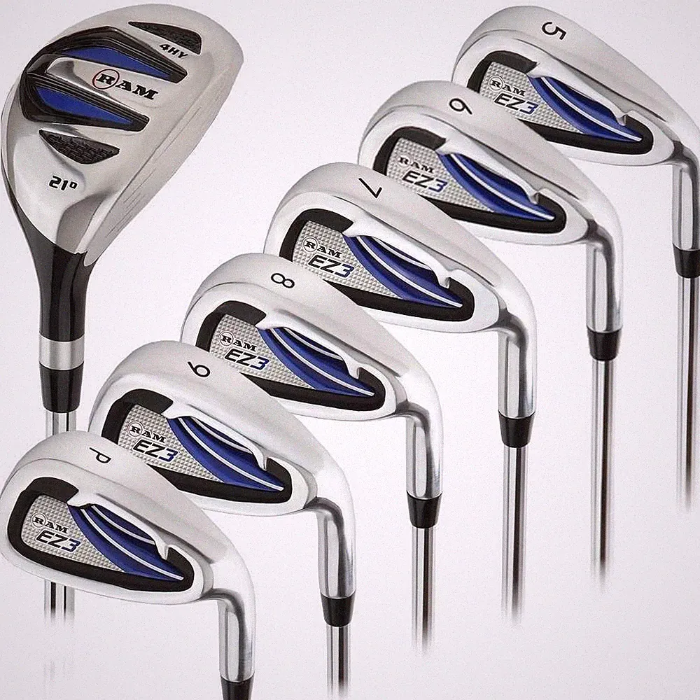 Ram Golf EZ3 Mens Right Hand +1 Inch Iron Set 5-6-7-8-9-PW - HYBRID INCLUDED
