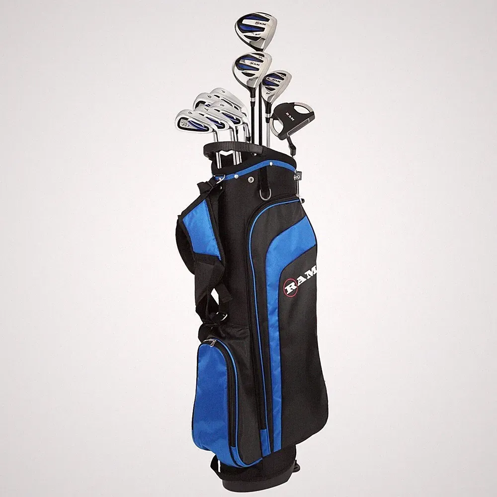 Ram Golf EZ3 Tall Mens +1" Golf Clubs Set with Stand Bag - Graphite/Steel Shafts