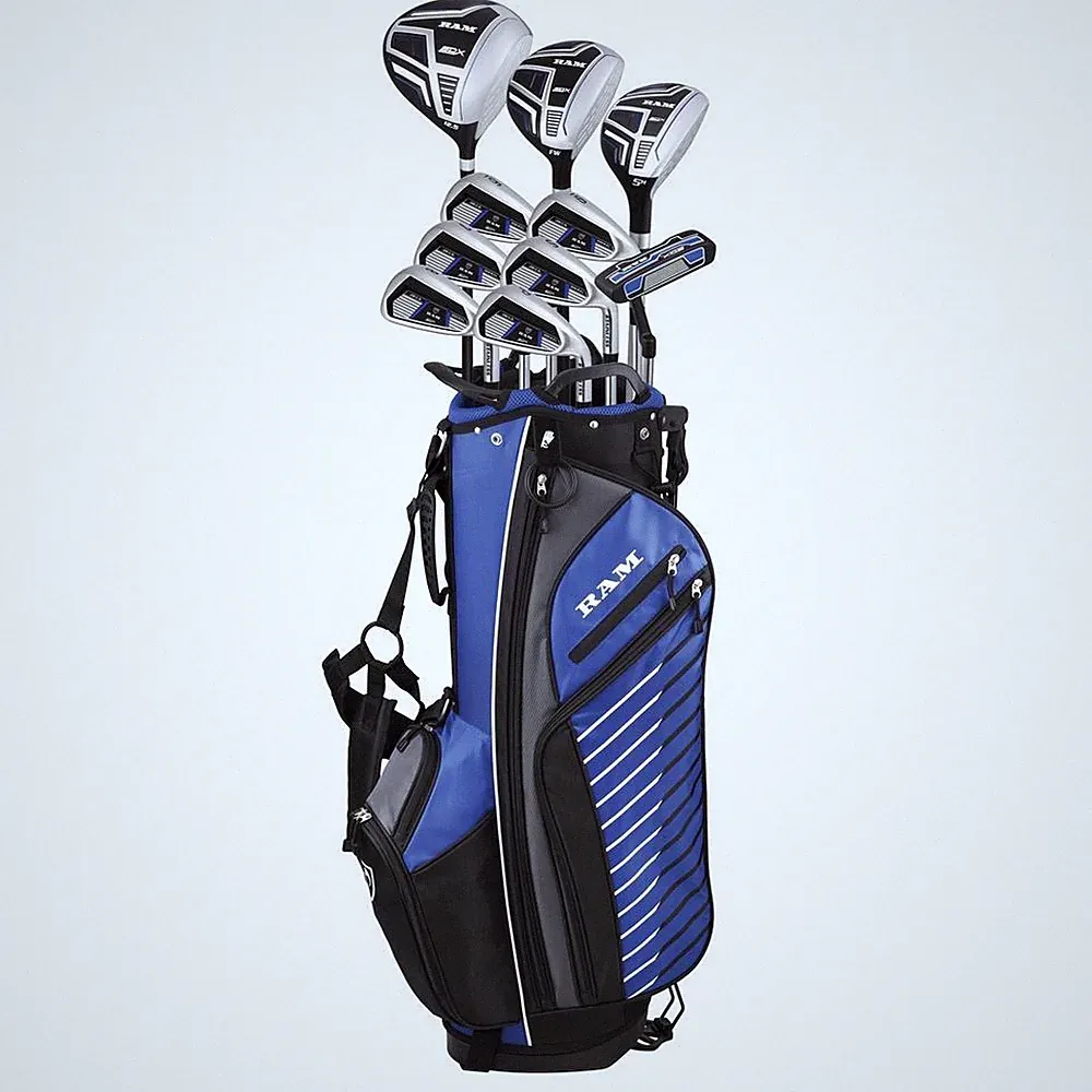 Ram Golf SDX Mens Golf Clubs Set + Bag, Right Hand, Graphite/Steel