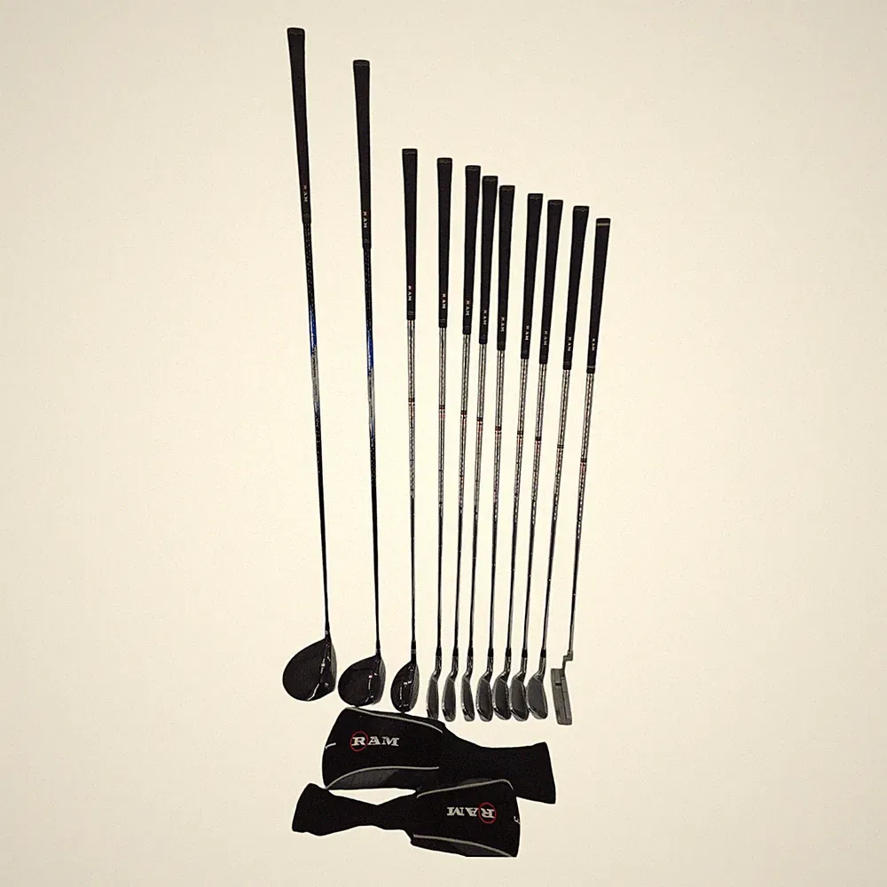 RAM Ti Matrix Memorial Mens Golf Club Set RH with 2 RAM Golf Club Headcovers