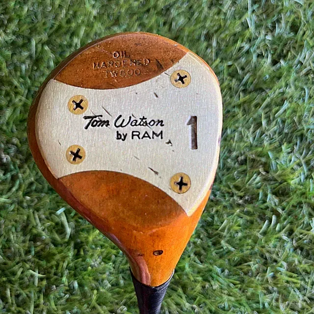 Ram Tom Watson Persimmon 1 Wood Driver TW800 Oil Hardened Stiff Flex Vintage