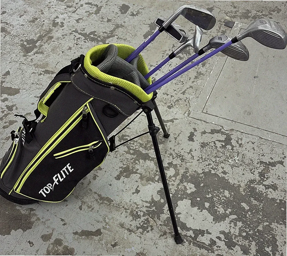 RAM Tour Junior Kids Golf Clubs Set 5pc Right Hand Purple w/ Top Flite Stand Bag
