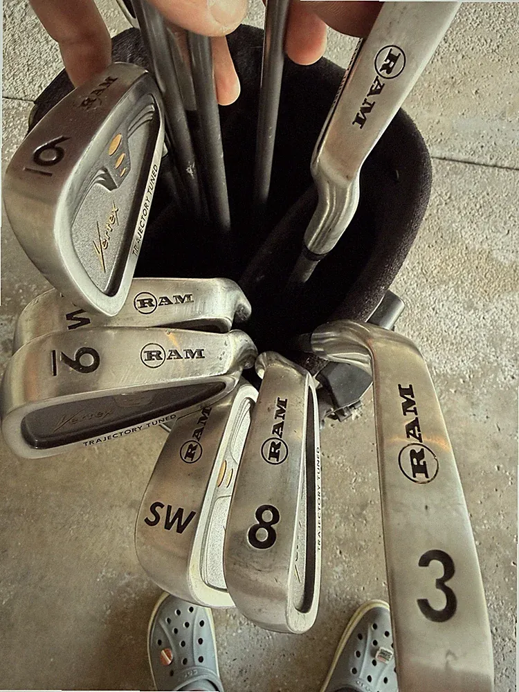 Ram Vertex Trajectory Graphite Golf Clubs 3-9 SW PW With 1 5 3 RAM V Glide Sole