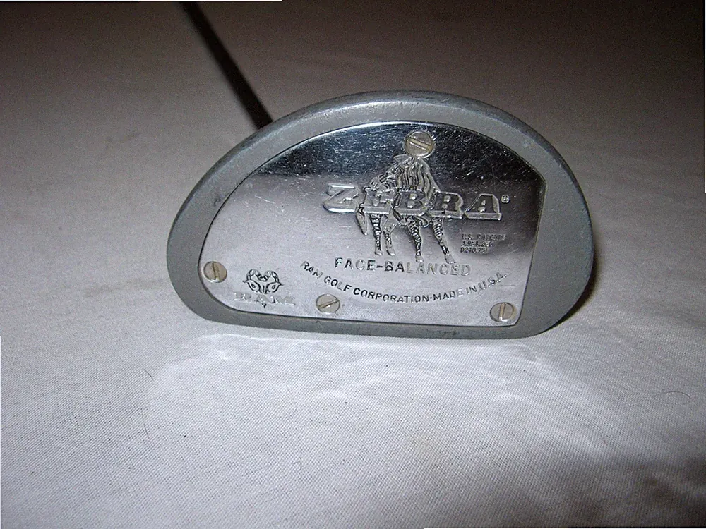Ram Zebra Face-Balanced Mallet Putter Golf Club RH 35" w Original Zebra Grip