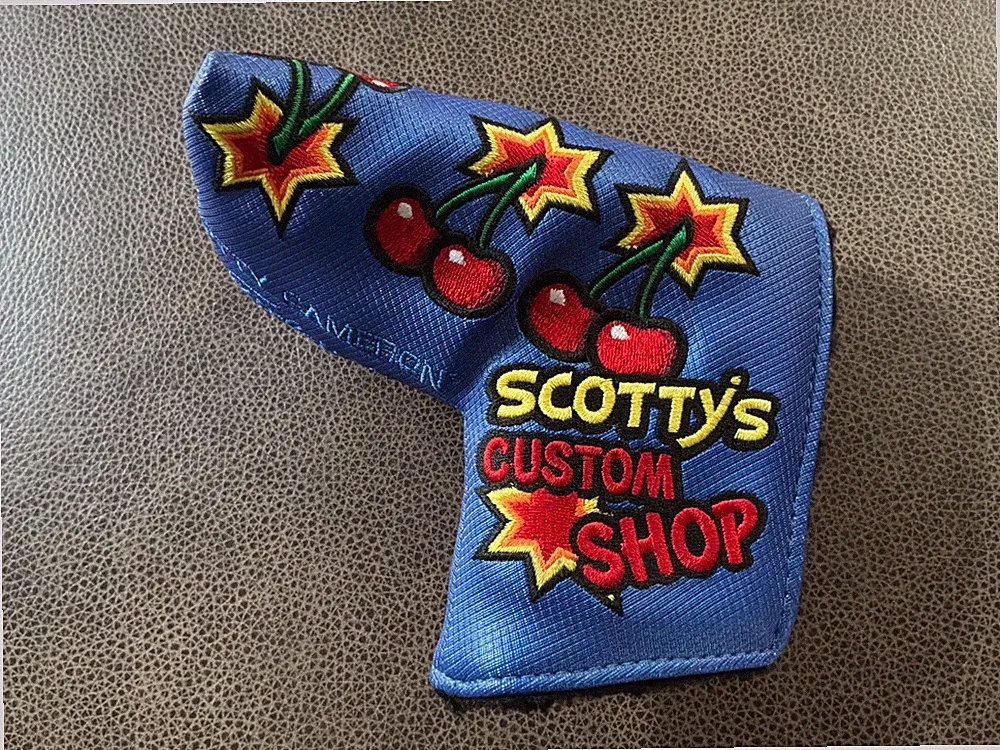 Rare Scotty Cameron Custom Shop Cherry Bomb Putter Headcover (Blue) mid mallet