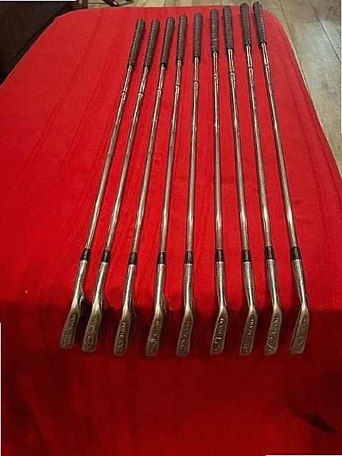 Rare Vintage Golden Ram Tour Grind Iron Set 2-PW Dynamic Steel Stiff Shafts