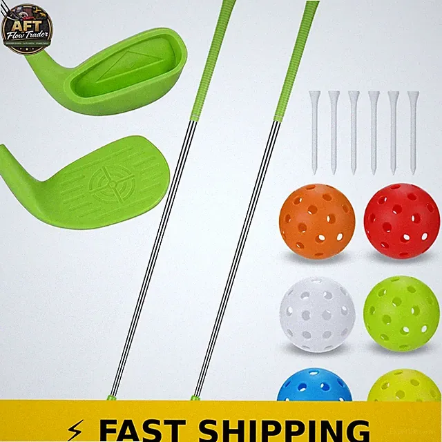 Realspring 36" Golf Club Set - Oversized Heads, 2 Pack, Green