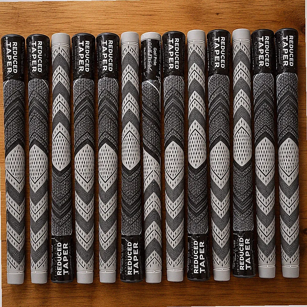 Reduced Taper Golf Club Grips Gray Black Set of 13 Non Slip Standard Size New