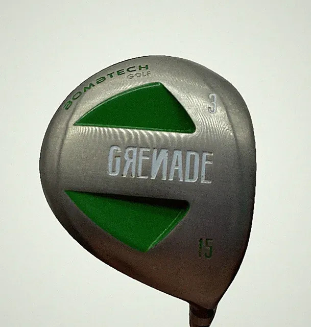RH BombTech Golf Grenade 3 Wood 15* Stiff Flex Graphite Golf Club GolfPride Grip