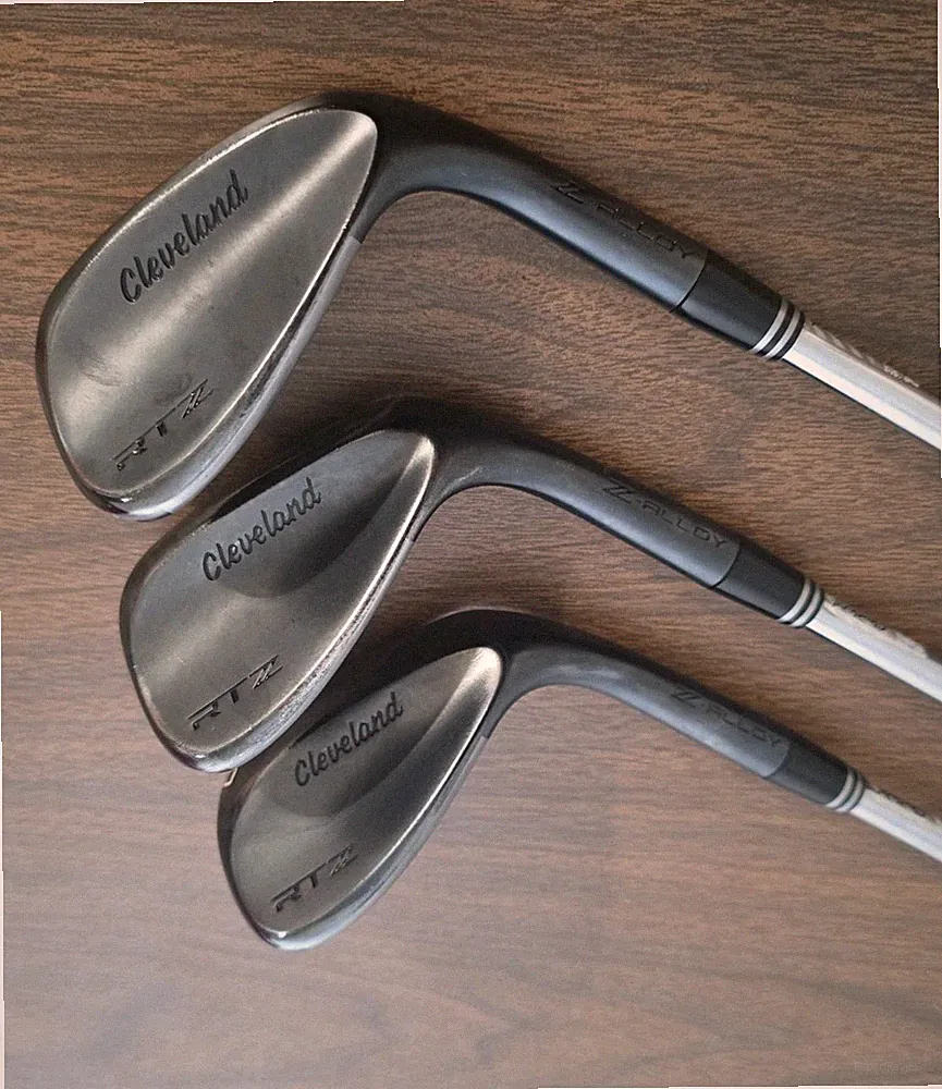 RH Cleveland RTZ Black Wedge Set 50, 56, And 60 With Matching Shafts And Grips