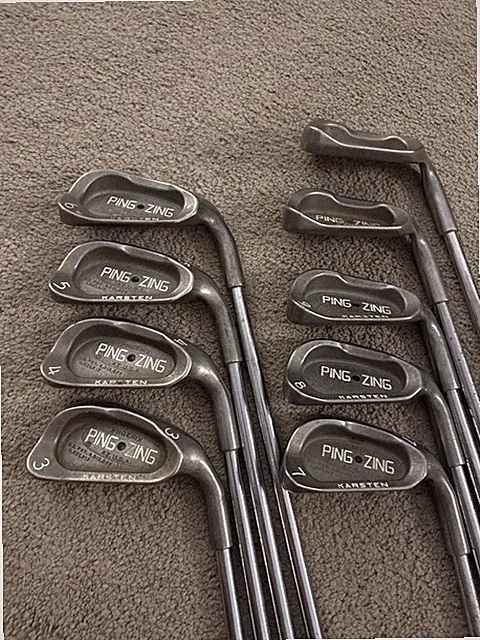 RH Ping Zing Iron Set 3-PW+SW Black Dot Karsten JZ Steel Shaft