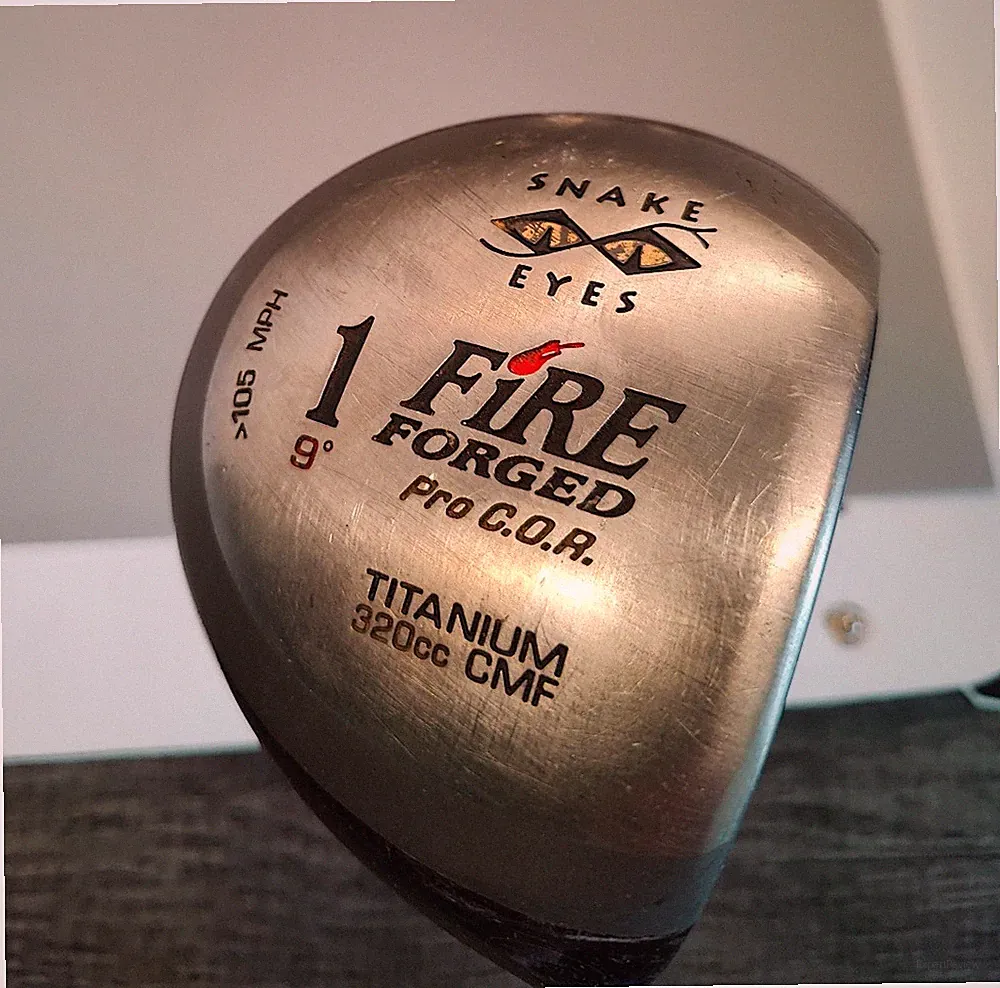 RH Snake Eyes Golf 9° Titanium Driver FIRE FORGED Pro COR 320cc CMF