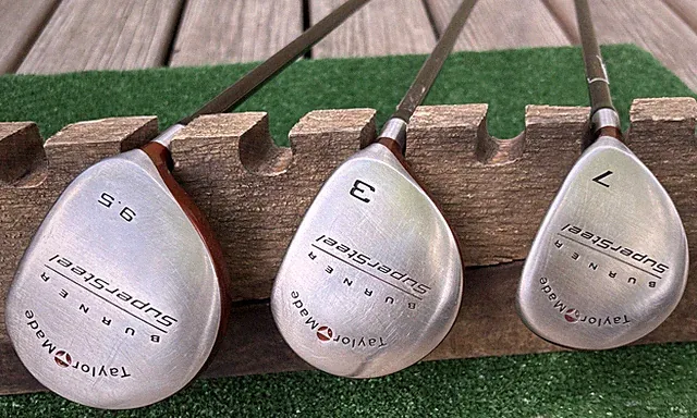 RH TaylorMade Burner SuperSteel 9.5° Driver 3,5 Wood Set Stiff Bubble Graphite🔥