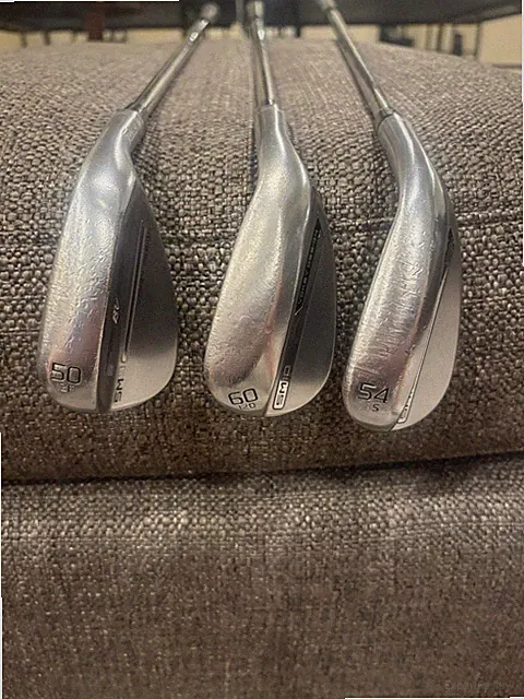 RH Titleist Vokey Sm10 Tour Chrome Wedge Set - 50, 54, 60 (S400 steel shafts)