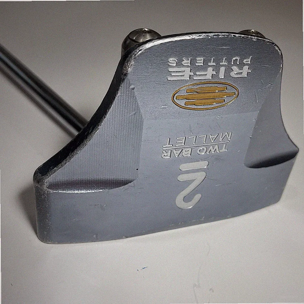 RIFE PUTTERS 2 Two Bar Mallet Putter Steel Shaft Grip Center Shaft 33.5 Inches