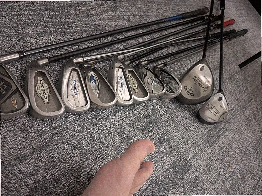 Right Callaway woods,irons,wedges.steelhead,solaire,x2 hot,hawkeye vft, bertha