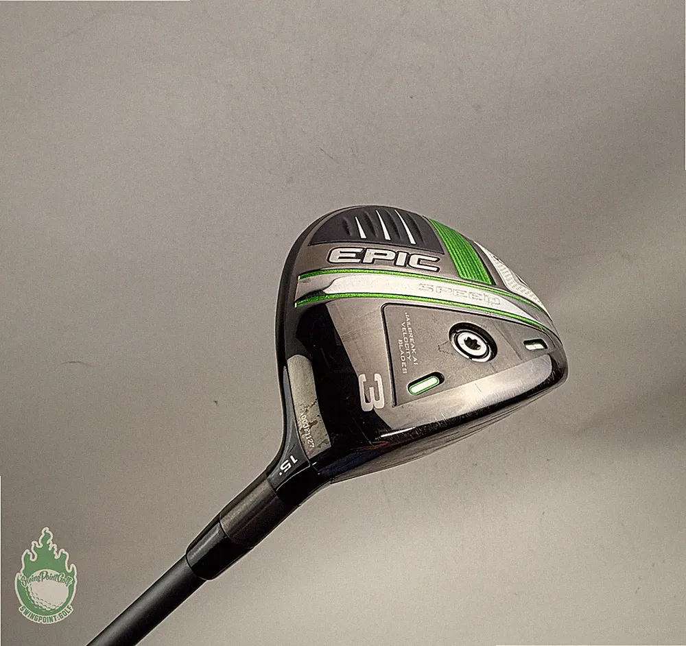 Right Handed Callaway EPIC Speed 3 Wood 15* 60g Regular Flex Graphite Golf Club