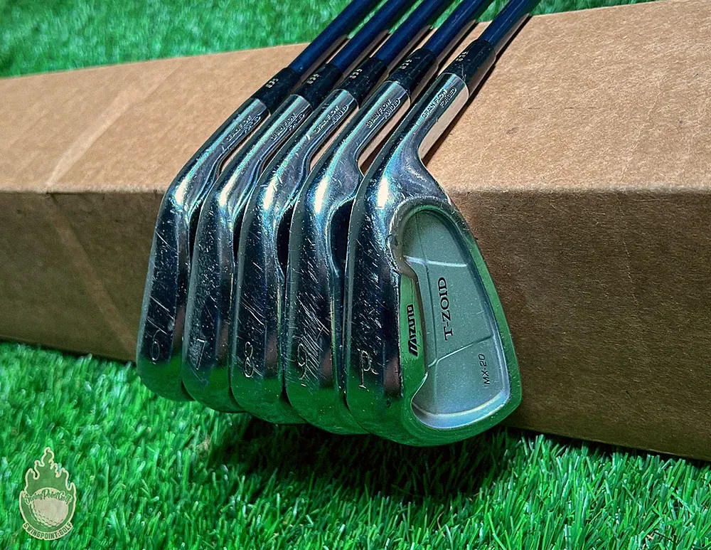 Right Handed Mizuno T-Zoid MX-20 irons 6-PW Stiff Flex Graphite Golf Club Set