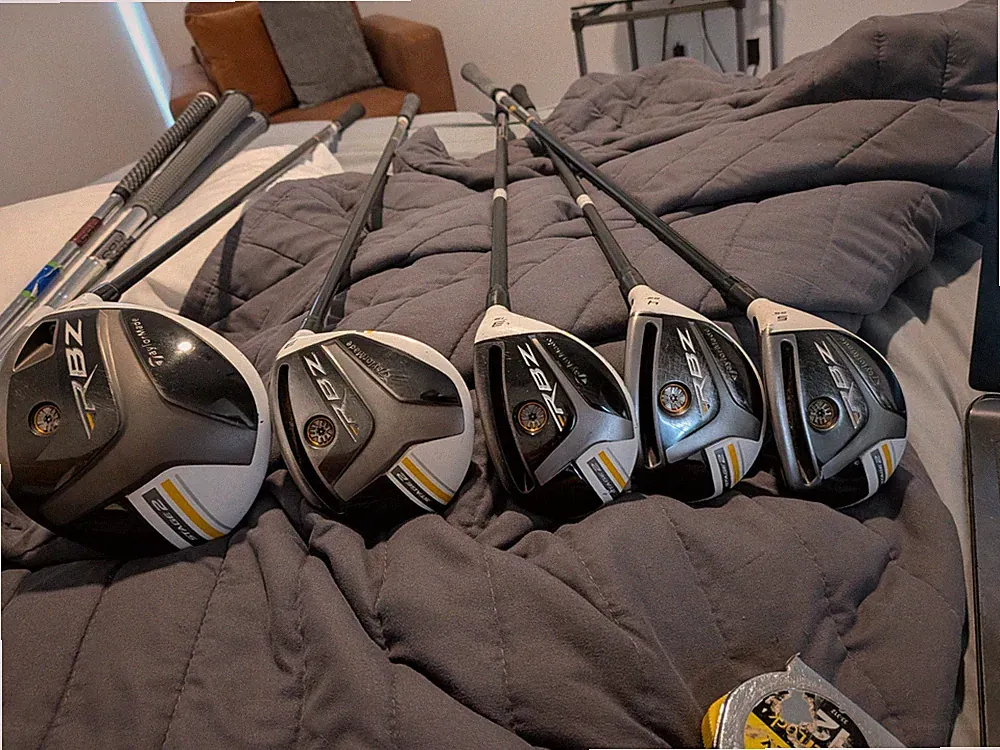 Right Taylormade RBZ Stage 2 wood set.driver 3 wood,3,4,5 hybrid.9.5,15,19,22,25