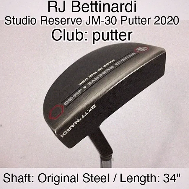 RJ Bettinardi Studio Reserve JM-30 Putter 2020 putter Putter 34" Original Steel