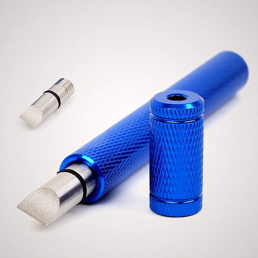 Ronnzsoer Golf Club Cleaner Iron Out Groove Sharpener with Spare Blue