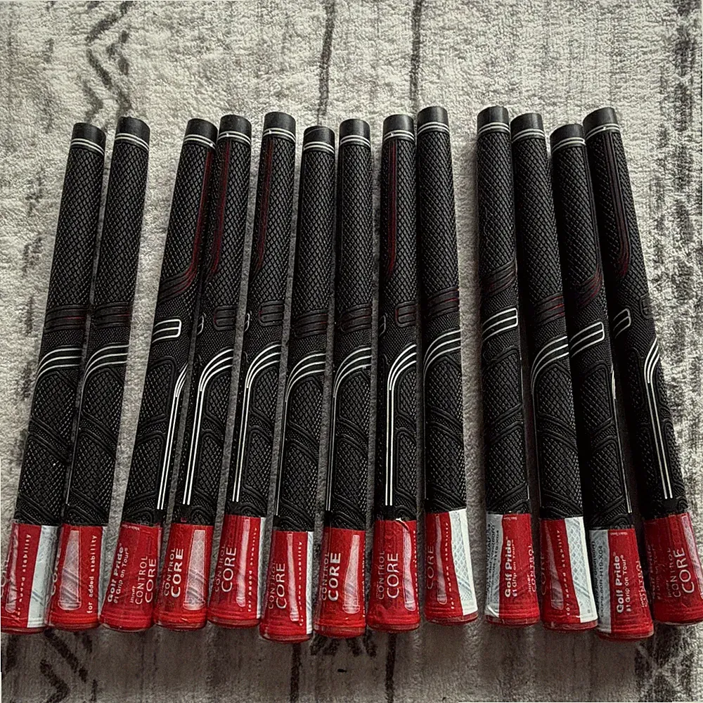 Rubber Golf Club Grips Set of 13 Standard Black Red White