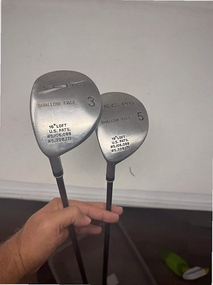 S.C. Pro Shallow Face 3 & 5 Fairway Woods 16° 19° Graphite RH Golf Set