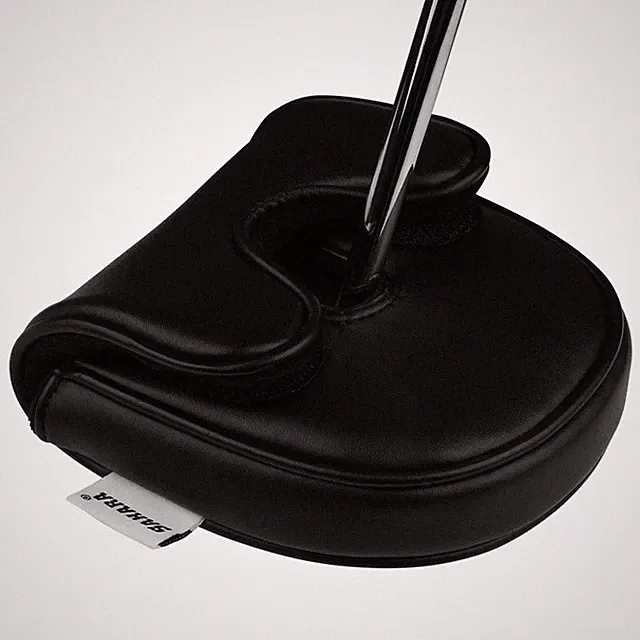 Sahara Synthetic Leather Zero Torque ,Center Shafted Putter Headcover - Black