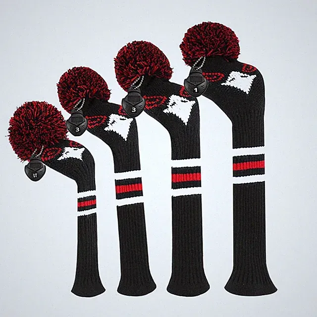 Scott Edward Knitted Golf Head Covers 4Pcs Handmade Fit Well For Driver And