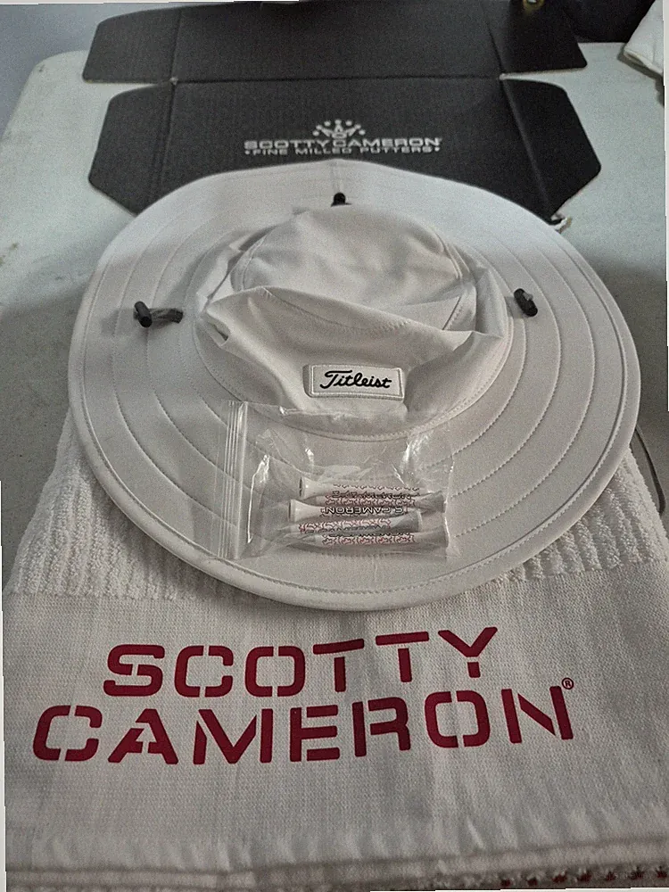 Scotty Cameron Caddie Towel Bundle Circle T Tees and Titleist Aussie Hat New