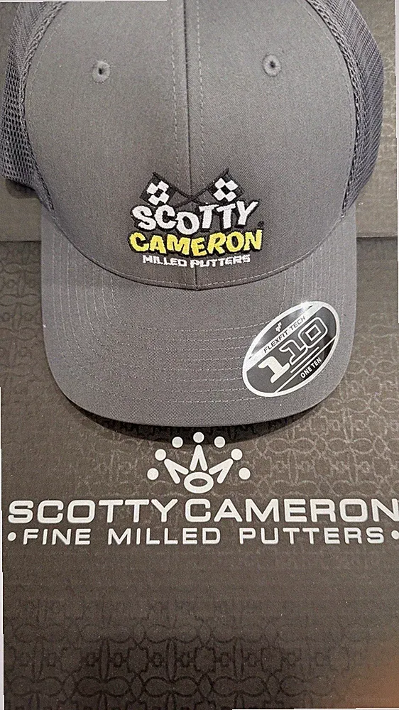 Scotty Cameron Checkered Flags Hat-Gallery Exclusive Flexfit 110-Brand New NIP