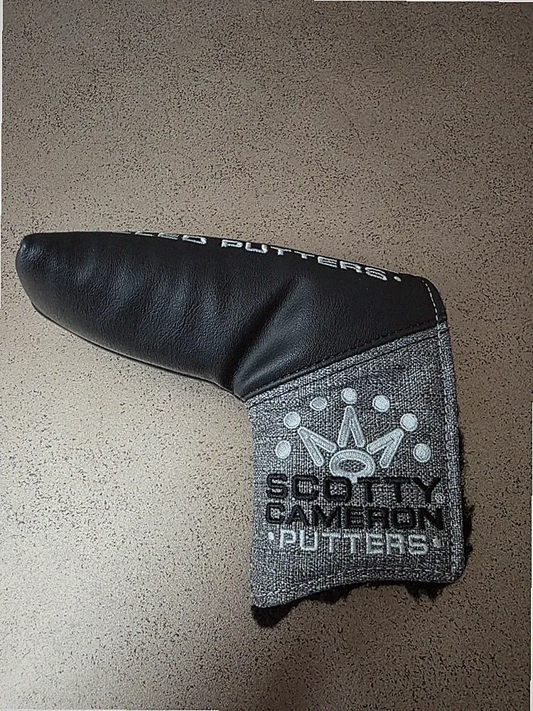 Scotty Cameron Golf Putter Head Cover Black and Gray Putter Headcover