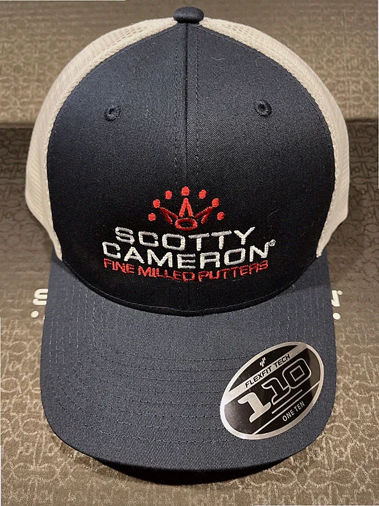 Scotty Cameron Mesh Snapback 110 OneTen FlexFit Tech Hat EUC Navy/White