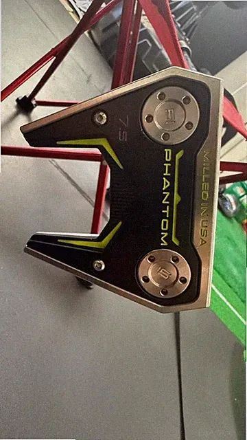 Scotty Cameron Phantom 7.5 Putter Lefty 34" Yellow Custom Headcover
