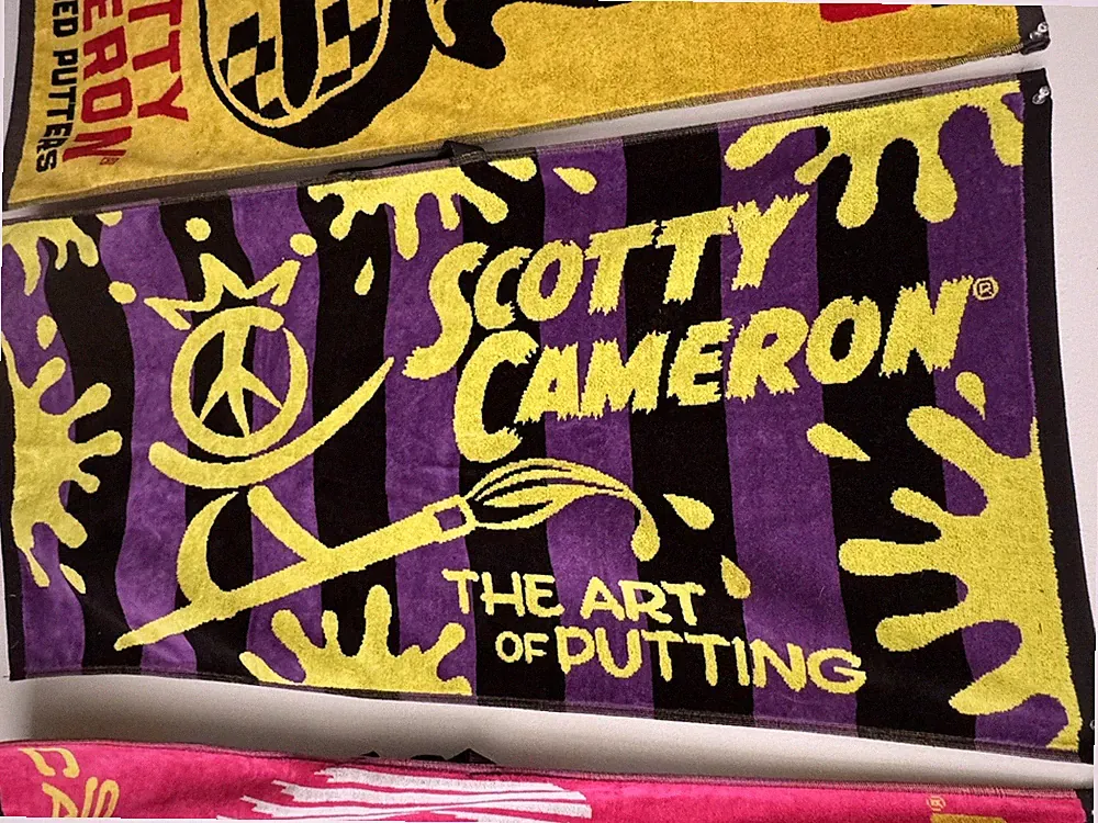Scotty Cameron The Art of Putting Cotton Embroidered Golf Bag Towel 20 x 12