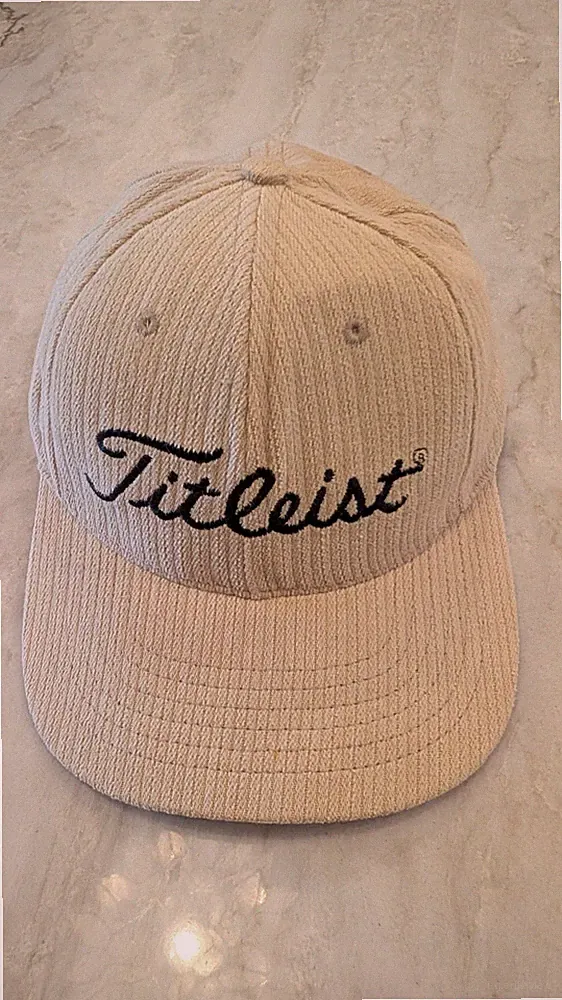 Scotty Cameron The Art Of Putting Titleist Beige Leather Strapback Hat Excellent