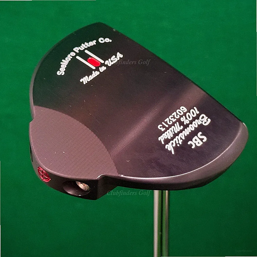 SeeMore SBc Black Broomstick 45" Milled Long Mallet Putter Golf Club