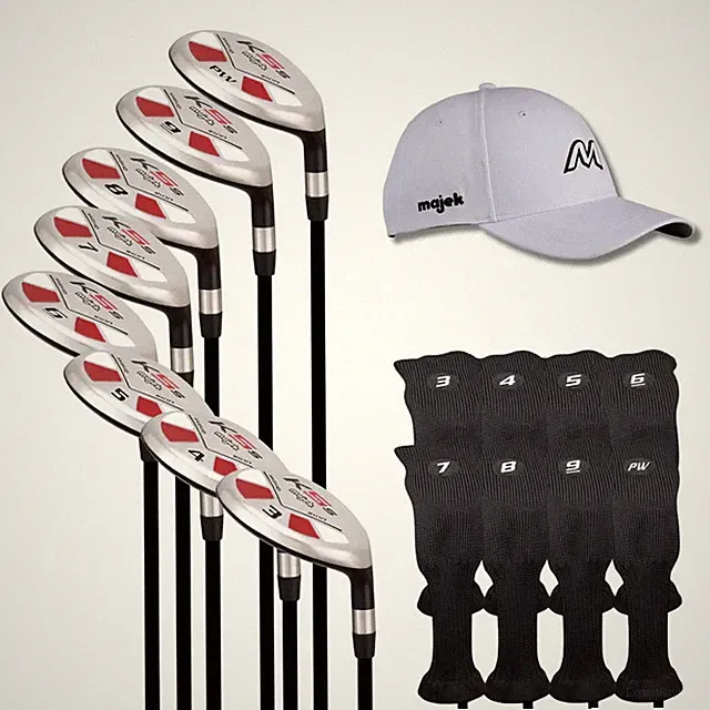 Senior Ladies Majek Golf K5 Hybrid Clubs Complete Set #3-PW + Headcovers + Hat