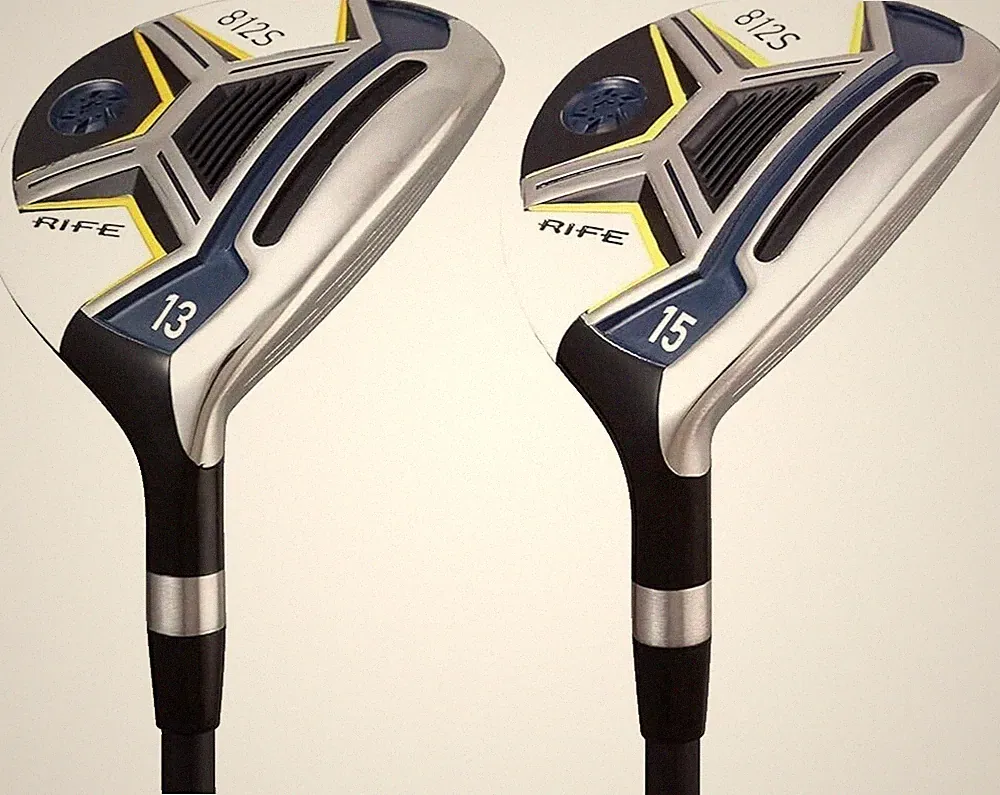 Senior Mens Rife Golf 812s Offset #13, #15 Mature Fairway Metal Wood Clubs Set