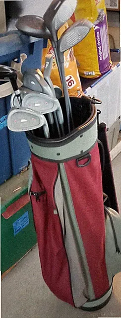SET MEN'S PRIMA GOLF CLUBS 4 WOODS 9 IRON CART BAG PUTTER & EXTRAS EXCELL