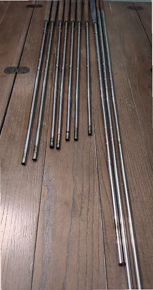 Set of 10 True Temper Dynamic Steel Golf Club Shafts Regular Flex