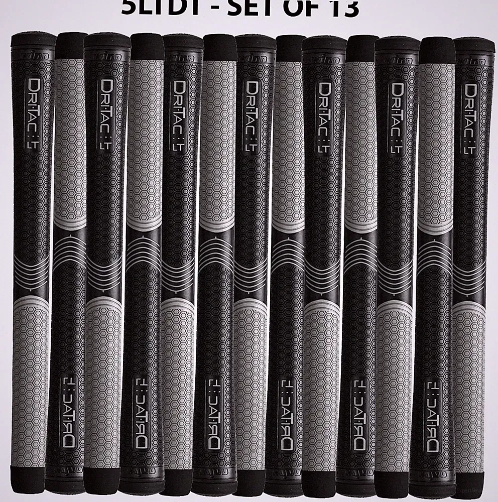 SET OF 13 - Winn Grips Winn Dri-Tac LT (Less Taper) Golf Grip Standard 5LTDT-BKG