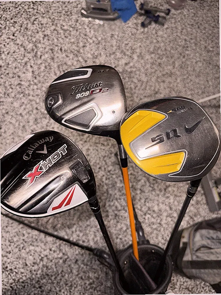 Set Of 3 Drivers Callaway, Titleist, Nike Golf Clubs