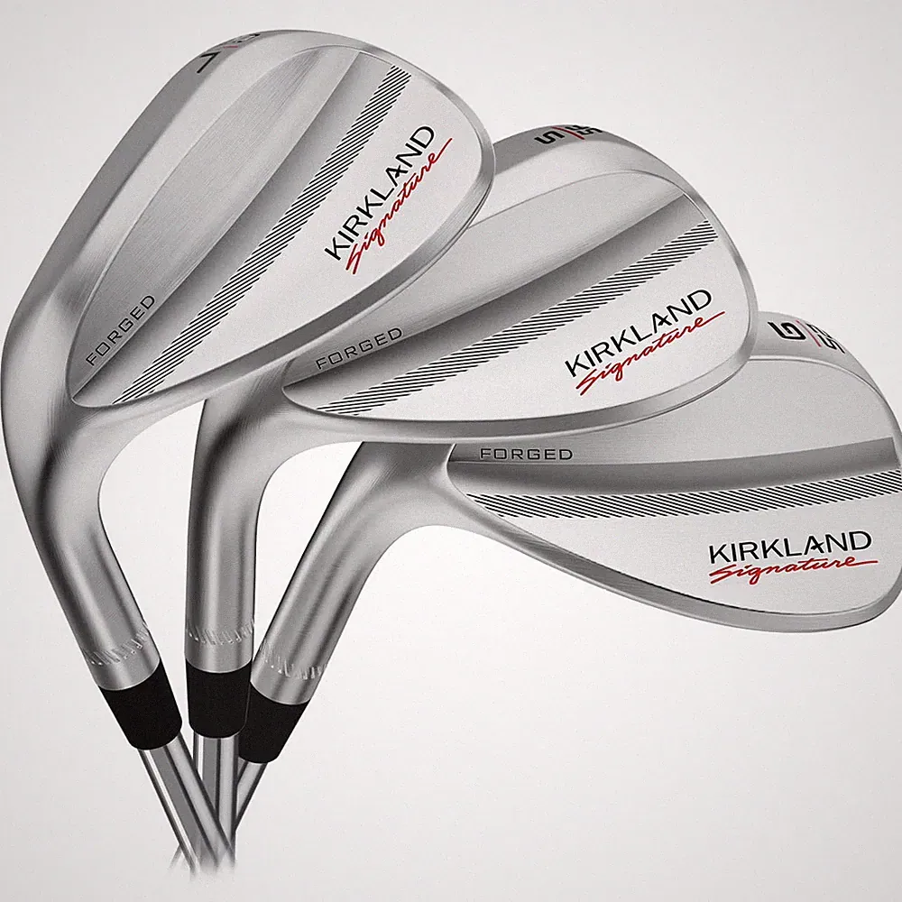 Set of 3 Kirkland Left Handed Wedge Forged Carbon Steel Head Flex Shaft