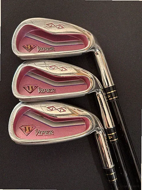 Set of 3 Snake Eyes Viper Irons 5,6,8 Youth Female RH Graphite Pink 30/32” Shaft